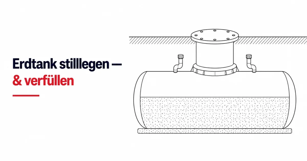 Grafik: Erdtank stilllegen & verfüllen — Ratgeber vom WHG-Fachbetrieb Ingensiep & Schallenberg