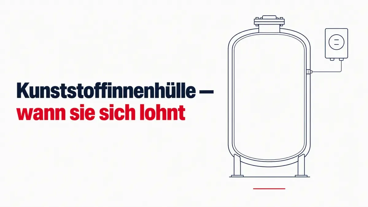 Grafik: Kunststoffinnenhülle im Heizöltank — Sanierung erklärt vom WHG-Fachbetrieb Ingensiep & Schallenberg