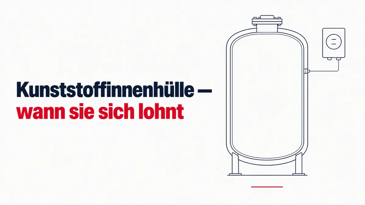 Grafik: Kunststoffinnenhülle im Heizöltank — Sanierung erklärt vom WHG-Fachbetrieb Ingensiep & Schallenberg